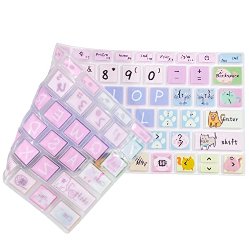 Silicone Keyboard Skin for 12.4" Microsoft Surface Laptop Go 1/2 / 3, Cute Cat - color: Cute Cat