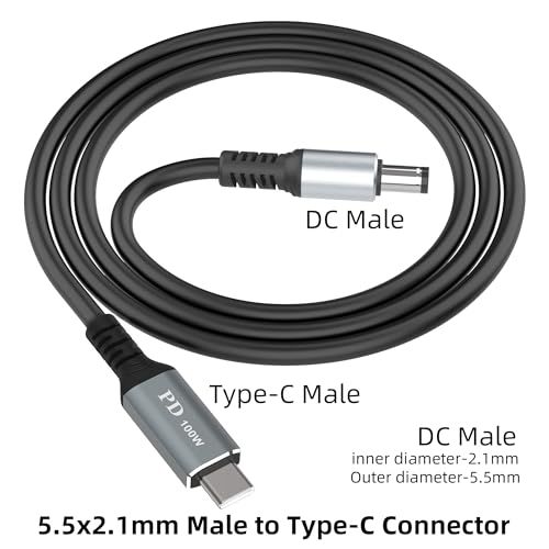 HIEbee for Starlink Mini USB C to DC Power Cable, Starlink Mini USB C Cable for 65W+ PD Power Bank, Max Power 100W, Small and Portable Starlink Mini Cable Kit - size: 3.3FT