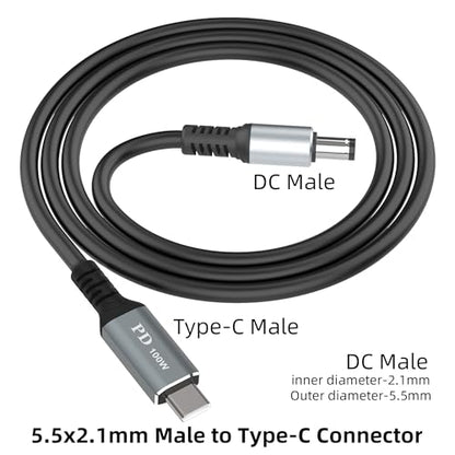 HIEbee for Starlink Mini USB C to DC Power Cable, Starlink Mini USB C Cable for 65W+ PD Power Bank, Max Power 100W, Small and Portable Starlink Mini Cable Kit - size: 3.3FT