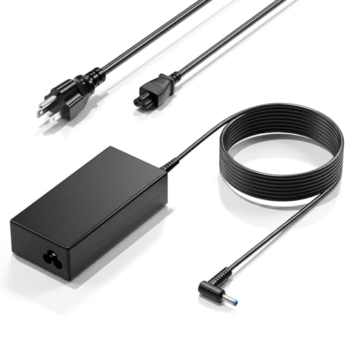 65W 45W Charger Compatible with HP Model 14 15 17 Pavilion Laptop | Smart AC Adapter 4.5mm Blue Tip, Compatible with HP x360, Envy, EliteBook, ProBook, Chromebook, Stream, Spectre