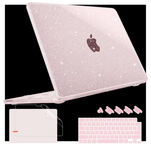Tuiklol for MacBook Neo 13 Inch 2026 A3404 with A18 Pro Chip, Model A3404 Anti-Scratch Anti-Drop Slim Hard PC Shell Case with Shockproof Protective MacBook Neo Laptop Cover,Sparkly-Sakura Pink - color: Sparkly-Sakura Pink