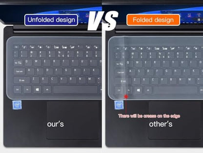 Universal 17" 17.3" Keyboard Cover Skin for 17 17.3 inch Laptop Notebook Keyboards Ultra Thin HP Acer Lenovo ASUS MSI Silicone Waterproof Dustproof Keyboard Cover Skin Protector, Clear (14.37" x 5.1") - size: 17"-17.3"