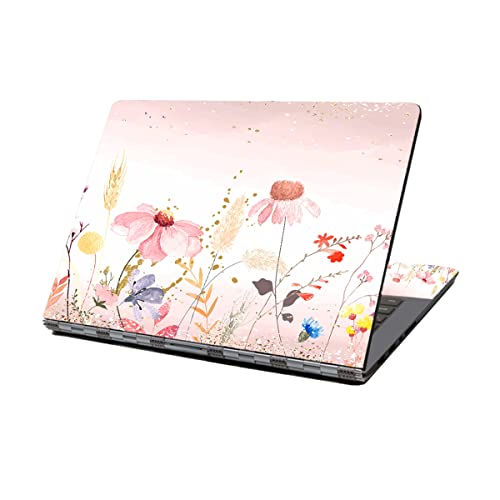 Laptop Skin Sticker Decal,12" 13" 13.3" 14" 15" 15.4" 15.6 inch Personalized Laptop Vinyl Skin Sticker Cover Art Decal Universal Protector Notebook PC Cover Case (Beautiful Floral)