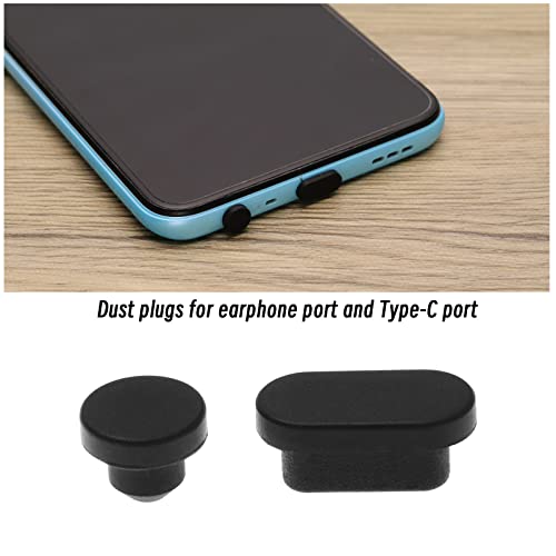 Create idea 10PCS Type-C Port Dust Plugs & 10PCS 3.5mm Headphone Plugs Silicone Protective Cover Waterproof Dustproof Stopper Cap for Laptop PC Black