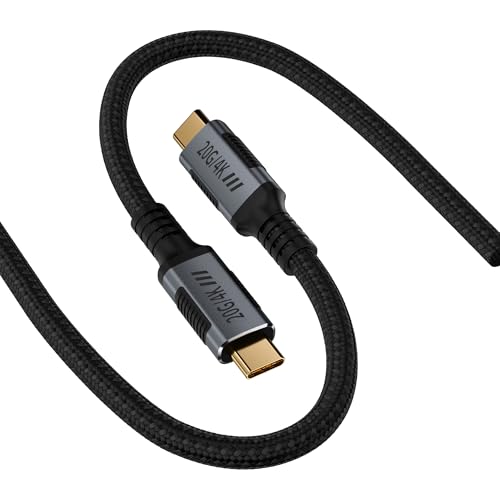3.3FT USB-C 3.2 Gen 2x2 Cable Compatible with Thunderbolt 3 Cable,USB C 20Gbps High Speed Data Transfer,USB Type-C PD3.1 240W Fast Charging,USBC 4K@120Hz Video for Monitor,Display,SSD,Dock. - size: 3.3FT