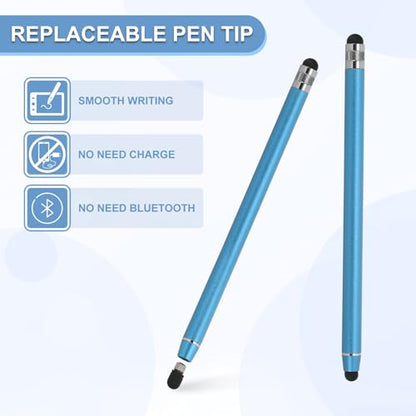 PATIKIL 5 Pcs Stylus Pens for Touch Screens, 2 in 1 High Sensitivity Universal Pen Capacitive Stylus for Phone Tablets Laptop Touch Screen Device, Blue - color: Blue
