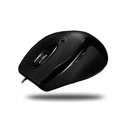 Adesso iMouse G2 USB Ergonomic Optical Mouse, Black | Adjustable DPI, Internet Navigational B