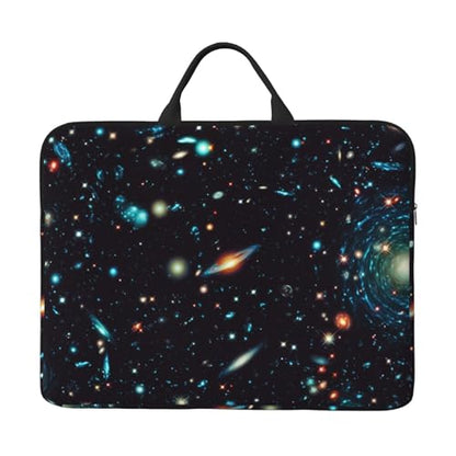 14 Inch Laptop Sleeve Case Waterproof Lightweight Laptop Case Bag Deep Space Travel Laptop BagsWith Handle Briefcase Messenger Bag For Women Men