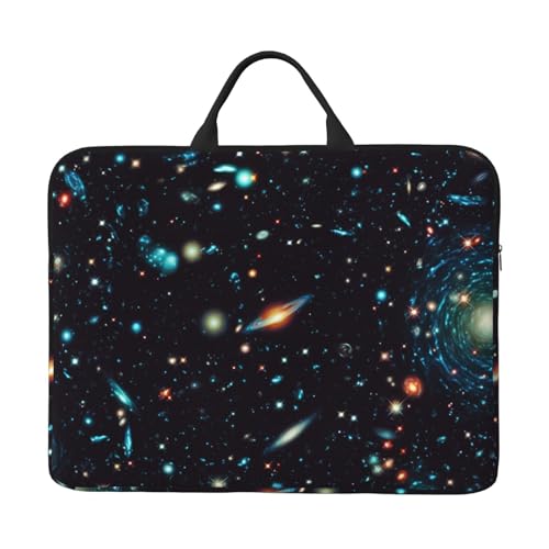 14 Inch Laptop Sleeve Case Waterproof Lightweight Laptop Case Bag Deep Space Travel Laptop BagsWith Handle Briefcase Messenger Bag For Women Men