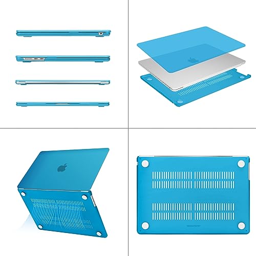 MOSISO Compatible with MacBook Air 15 inch Case M5 M4 M3 M2 2026 2025-2023 | Model A3448 A3241 A3114 A2941, Scratch-Resistant Ultra-Thin Protective Hard Shell Case Cover, Aqua Blue - color: Aqua Blue