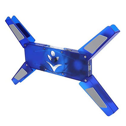 Generic Laptop Cooling Pad Fan with USB Hub Portable Blue Cooler for Various Laptop Sizes Compact Design