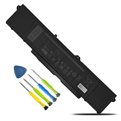 97Wh 9JRV0 Laptop Battery Replacement for Dell Latitude 5521 5531 Precision 3571 3561 3581 3591 Alienware M17 R5 M18 R1 R2 Series 05RGW 005RGW 53XP7 053XP7 - size: 10.71*3.94*0.59inch 9JRV0