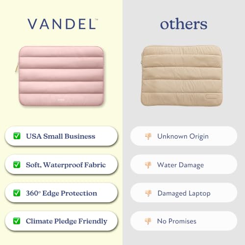Vandel The Original Puffy Laptop Sleeve Case, 13-14 inch Laptop Sleeve Bag | Compatible with MacBook Air/Pro 13/Pro 14/iPad Pro 12.9, HP Dell ASUS Computer Case Bag Cover, Stylish Aesthetic Design - color: h. Pink, size: 13-14 Inch
