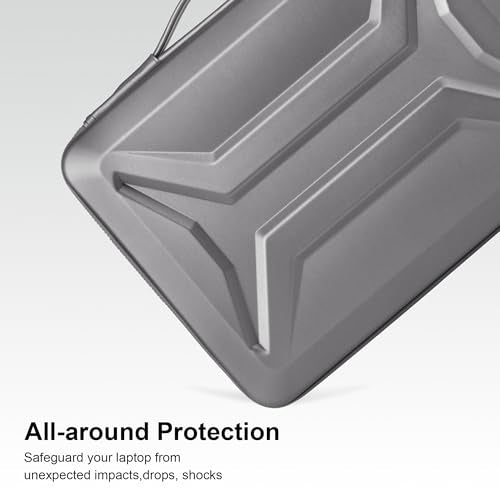 DOMISO 17-17.3 Inch Laptop Hard Case, Waterproof Shockproof Hard Shell Protective Laptop Sleeve with Handle for Dell XPS 17/Lenovo IdeaPad/Acer Aspire/HP Envy 17/LG gram 17, Silver - color: Silver, size: 17 - 17.3 Inch