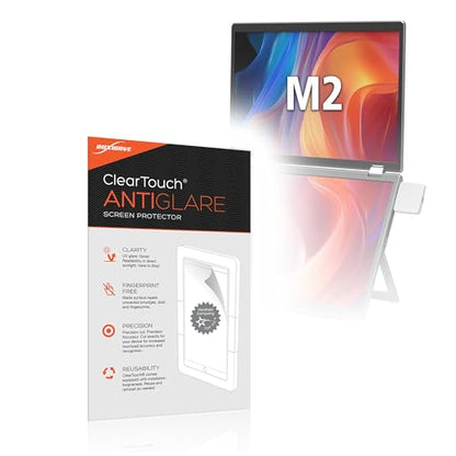 BoxWave Screen Protector Compatible with Kefeya M2 Foldable Monitor Laptop Screen Extender (15.6 in) - ClearTouch Anti-Glare (2-Pack), Anti-Fingerprint Matte Film Skin