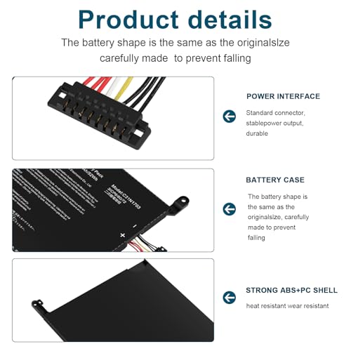 Futurebatt C31N1703 Laptop Battery Replacement for Asus Zenbook Flip UX561U UX561UA UX561UN Q525UA Q525U Q505UA Q525UA-BI7T9 Q505UA-BI5T7 Q525UA-BI7T11 Q505UA-BI5T9 UX561UA-BO052T BO029T C31P0J1 - size: C31n1703 10.5 6.6 0.8 in