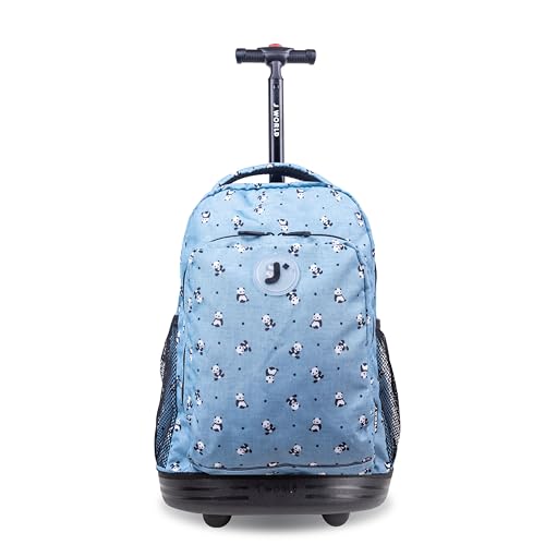 J World Sunny Rolling Backpack for Kids. Roller Bag With Wheels, Panda - color: Panda