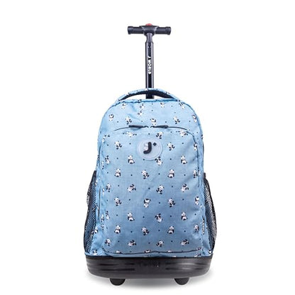 J World Sunny Rolling Backpack for Kids. Roller Bag With Wheels, Panda - color: Panda
