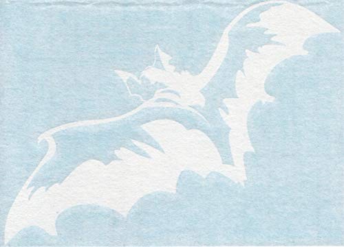 Flying Bat - Vampire Gothic Halloween Blood Sucking - Cars Trucks Moped Helmet Hard Hat Auto Automotive Craft Laptop Vinyl Decal Store Window Wall Sticker 01278