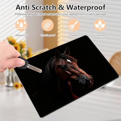 Laptop Skin Sticker Decal 15.6 Inch,12 13 13.3 14 15 15.6 in Laptop Netbook Skins for Notebook,Art Decal Removable Waterproof Scratch Resistant,Universal Vinyl Cover,Brown Horse - color: Brown Horse