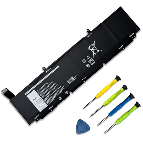 97Wh XG4K6 Battery for Dell XPS 17 9700 9710 9720 9730 Precision 5750 | 6-Cell 11.4V 8071mAh; Battery Replacement for Dell Precision 5760 5770 P92F P92F001 P92F003; 01RR3 001RR3 F8CPG KVPMY KRDHV - size: 13.03*2.75*0.34 inches XG4K6