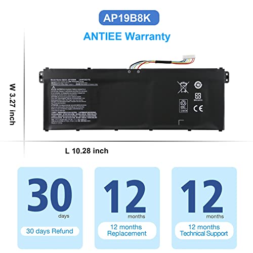 AP19B8K AP19B5K Laptop Battery for Acer Aspire 3 A315-56 A315-57 A315-57G | A315-58 A315-58G A315-59 A315-59G A317-53 A317-52 A317-53G Extensa 15 EX215-54 EX215-54G A317-53G-75TN 3INP5/82/70