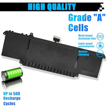 72Wh P83V9 Laptop Battery Replacement for Dell Precision 5470 5480 5490 Series Notebook P154G P154G001 P154G002 CDTT2 41CP8/61/60 15.4V 4442mAh 4-Cell - size: 10.62*3.37*0.26 inch P83V9