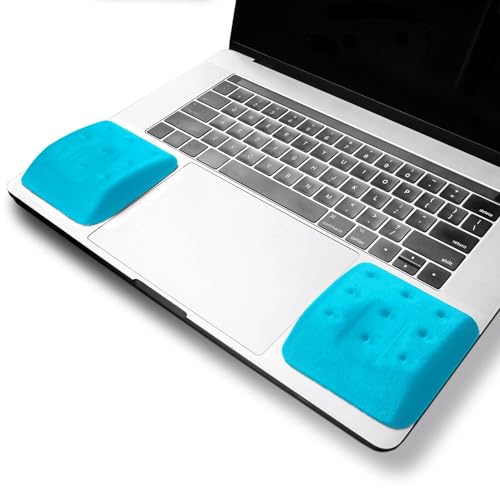 WavePads by PostureUp– Original Two Pack Adjustable Wrist Rests for Laptop Keyboard Ergonomic Memory Foam Laptop Wrist Pads for Wrist Pain & Carpal Tunnel, Memory Foam Wrist Support Pads (Island Blue) - color: Island Blue