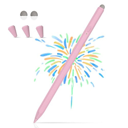 2-in-1 Stylus, Stylus Pen for Touchscreen,High Sensitivity & Precision | Touchscreen Suitable for iPad/iPhone/Samsung/Android Smartphone and Tablets, Compatible with All Touchscreen - color: Pink