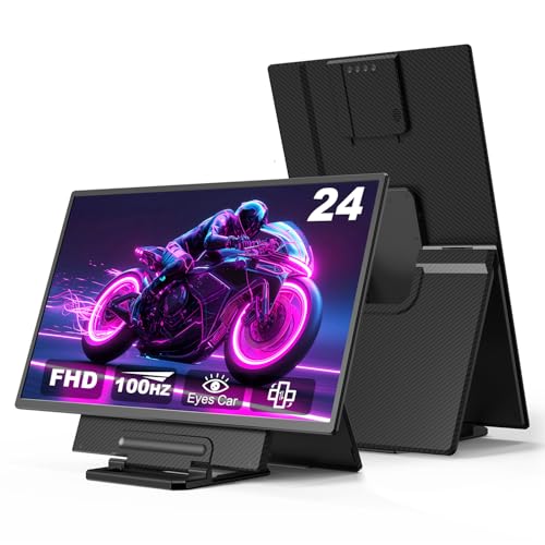 Ygretyrjh Laptop Screen Extender, 24" Large Portable Monitor for Laptop, 1080P FHD 100HZ IPS Screen Extender Monitors for 13"-17", Travel Monitor for Mac/Windows/Chrome, Built-in Speakers - size: 24" Single Screen