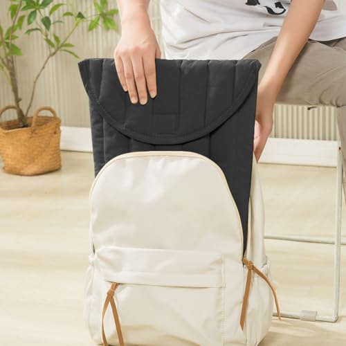 Puffy Laptop Sleeve 13-14 Inch, Soft Laptop Case, Black | Compatible with 15-16 Inch Macbook Pro/Air, Asus/Dell Xps/Lenovo Laptops, Protective Carrying Bag for Women and Men - color: Streak-Black, size: 13/14