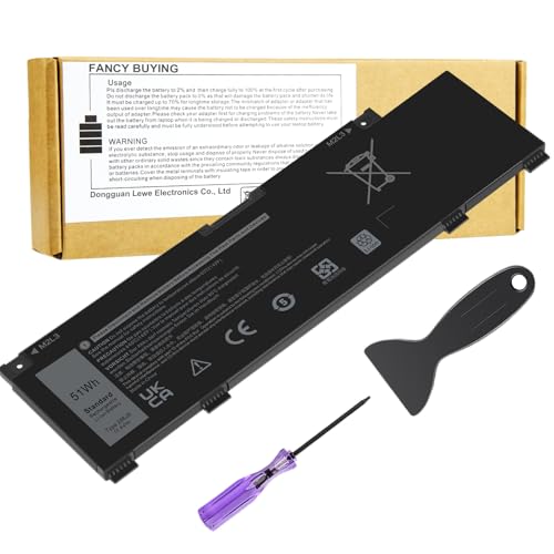 (11.4V 51Wh) 266J9 MV07R Battery Replacement for Dell G3 15 3500 3590 3790 G5 15 5500 SE 5505 P89F Inspiron 5490 INS 15PR-1545W 1548BR 1645W 1742BR 1742W Series 0415CG C9VNH PN1VN M4GWP 0M4GWP 0JJRRD - size: 9.44*2.64*0.31inch