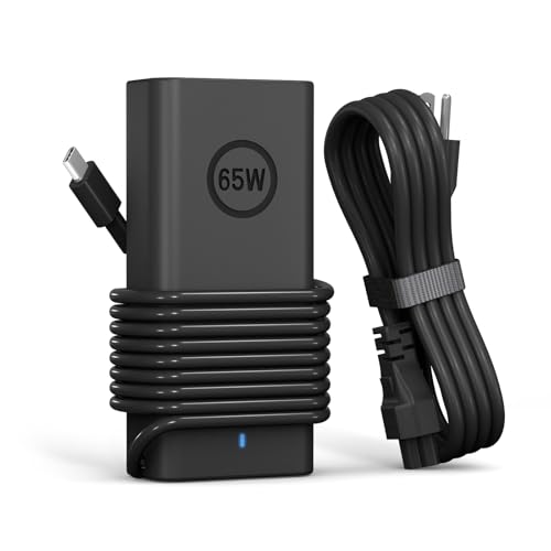 Replacement for Dell Laptop Charger 65W USB-C and All Type C Power Adapter | Charger for Dell Latitude Charger 5320 5520 5530 7200 7320 7330 2-in-1 Chromebook 11 13 XPS 13 15 Included Power Cord