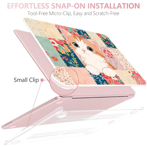for MacBook Neo 13 Inch Case 2026 Release Model A3404, Cute Aesthetic Ultra-Slim Hard Shell with Keyboard Cover, 6-in-1 Laptop Accessories Bundle for Women Girls, Lovely Cat - color: Lovely Cat
