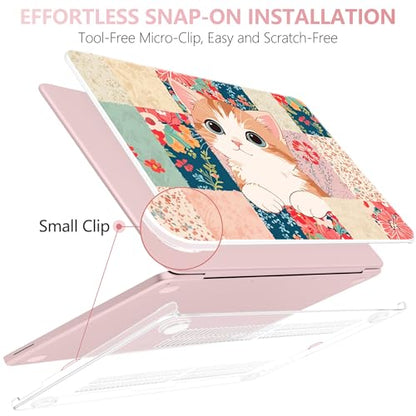 for MacBook Neo 13 Inch Case 2026 Release Model A3404, Cute Aesthetic Ultra-Slim Hard Shell with Keyboard Cover, 6-in-1 Laptop Accessories Bundle for Women Girls, Lovely Cat - color: Lovely Cat