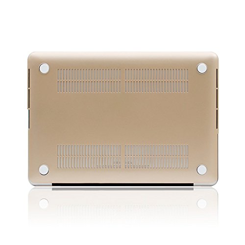UESWILL Luxury Gold Hard Case Shell Compatible with (Late 2012 to Early 2015 Version) MacBook Pro 13 Inch with Retina Display (No CD-ROM, No Touch Bar), Model A1502 / A1425, Gold - color: Gold, size: MacBook Pro 13" Retina A1502/A1425