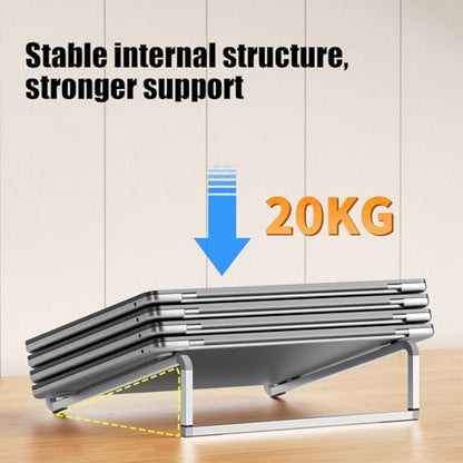Foldable Laptop Stand Ergonomic, Lightweight, Stable, Sturdy Design | Ventilated Cooling Notebook Stand Sturdy Support, 11-17 Inch Laptops Tablets, for Collaborative Work, Home Office Desk Setup