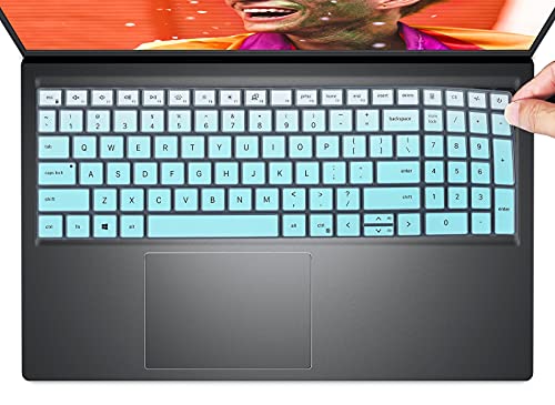 Keyboard Cover for 2026 2025 Dell 15 Laptop DC15250 DC15255 15.6/ Dell Inspiron 15 3510 3511 3520 3525 3530 3535 5510 5515 5518, Inspiron 16 5640 5645, Latitude 3520 Laptop Skin -Ombre Mint - color: Ombre Mint