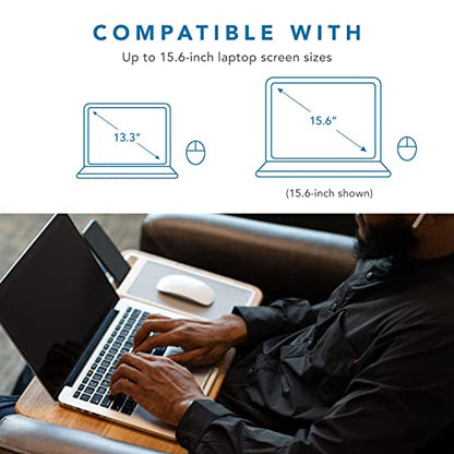 LapGear Compact Lap Desk - Black - Fits up to 13.3 Inch Laptops - Style No. 43108 & Home Office Lap Desk with Device Ledge, Mouse Pad, and Phone Holder - Oakwood - Fits up to 15.6 Inch Laptops