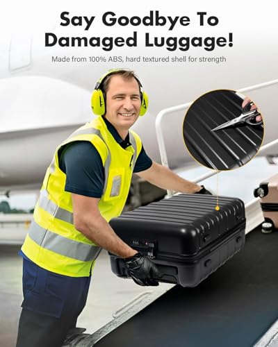 Lekesky 18 Inch Expandable Carry On Luggage Airline Approved, Black | Durable ABS, Small Underseat Carry-on Luggage with TSA Lock Spinner Wheels, Personal Item Luggage Removable Wheels for Travel - color: B-Black, size: 18 Inch