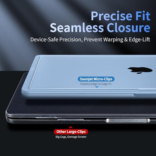 Soonjet for MacBook Air 15 inch Case M5 M4 M3 M2 2026-2023 Mac Laptop Cover | Anti Crack, Matte Sky Blue Clear, Color Match, Fingerprint & Scratch Resistant, Protective Hard Shell, Ultra Thin & Light - color: Sky Blue Clear