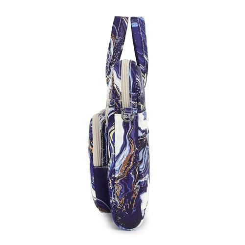 Laptop Shoulder Bag15.6inch women men Waterproof 16inch Computer Bags Women Business Office Work Bag Briefcase 14 inch case - color: Blue Marble