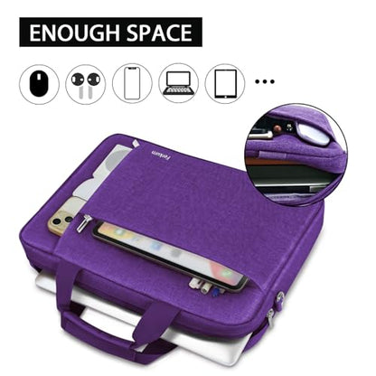 Ferkurn Laptop Bag Case for Women Men Computer Bag Compatible with HP Envy Pavilion Omen/LG Gram/MSI/Dell Inspiron XPS/Lenovo/Acer, Shoulder Strap Carrying Messenger Briefcase, Purple, 15.6 16 Inch - color: Purple, size: 15.6 inch