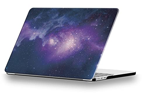 UESWILL Compatible with MacBook Air 13 inch M5 M4 M2 M3 Case 2022-2026 Model A3449 A3240 A3113 A2681, Galaxy Pattern Hard Shell Cover for Mac Air 13.6 + Microfiber Cloth, Nebula/Purple - color: Pattern-Nebula/Purple, size: MacBook Air 13" (M2 M3 M4 M5)