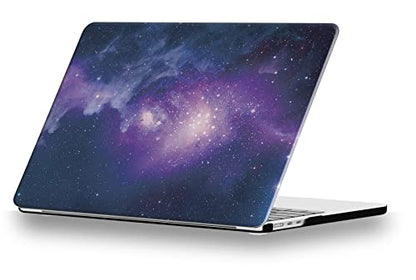 UESWILL Compatible with MacBook Air 13 inch M5 M4 M2 M3 Case 2022-2026 Model A3449 A3240 A3113 A2681, Galaxy Pattern Hard Shell Cover for Mac Air 13.6 + Microfiber Cloth, Nebula/Purple - color: Pattern-Nebula/Purple, size: MacBook Air 13" (M2 M3 M4 M5)