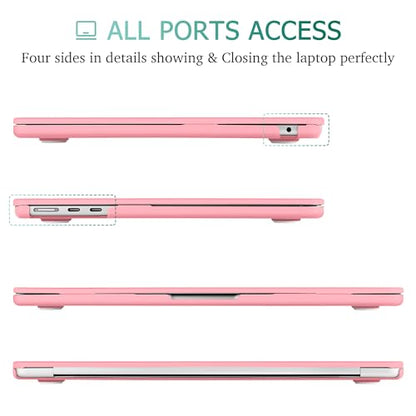 May Chen Case for MacBook Air 13/13.6-inch (M5/M4/M3/M2, 2022-2026 Models A3449 A3240 A3113 A2681), Lightweight | Closes Seamlessly | Ideal for Work Hard Shell Case, Matte Pink - color: Matte Pink