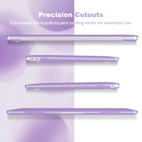 Teryeefi Compatible with MacBook Air 13 inch Case M1 2021 2020 2019 2018 Release A2337 A2179 A1932 with Touch ID, Plastic Hard Shell & Keyboard Cover & USB Adapter - Abstract Purple Flower 134 - color: Abstract Purple Flower 134