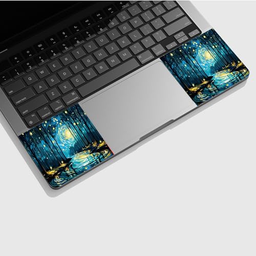 Universal Laptop Skin Sticker with 2 Wrist Pad Skins, Waterproof Scratch Resistant Vinyl Laptop Cover Decal, Cut to Fit for 11–15.6 Inch MacBook HP Dell Lenovo, Dreamy Starry Night - color: Dreamy Starry Night