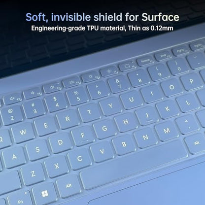 CaseBuy Premium Keyboard Cover for Microsoft Surface Laptop(2025) Copilot+ PC 13" Snapdragon X Plus, Surface Pro 2-in-1 Laptop/Tablet(2025) 12", Ultra Thin High Transparency TPU Keyboard Skin - size: Surface Laptop/Pro 2-in-1 13/12 inch (2025)