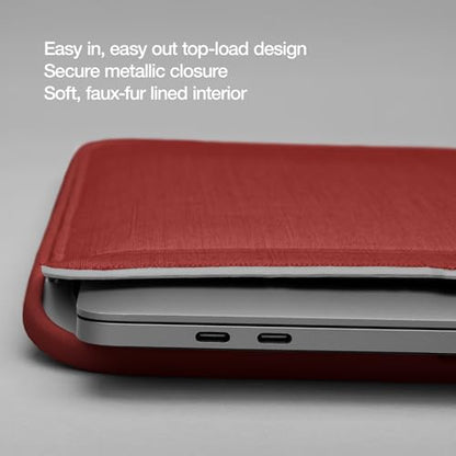 Incase ICON Sleeve with Woolenex - MacBook Air 13 inch M1, 2020, 2019, 2018 & MacBook Pro 13 inch 2019, 2018, 2017, 2016 Case - Fitted MacBook Case, Laptop Sleeve, Hard Cover, Durable (Red Clay) - color: Red Clay